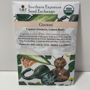 Cucuzzi Culinary Gourd, Heirloom, Organic